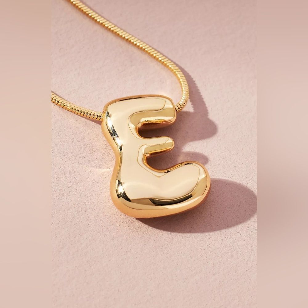 Gold Initial Pendant Necklace S1099